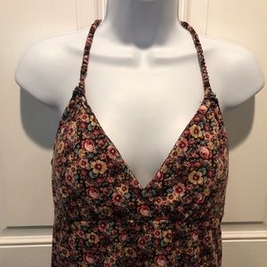 Weavers Floral Racer Back Dress Size Large (L)